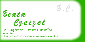 beata czeizel business card